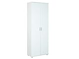 Inter Link – Mehrzweckschrank – Aktenschrank – Allzweckschrank – 2 Türen – Breite:70cm – Tiefe: 34 cm – Höhe: 190 cm – inkl. 5 Einlageböden – Melaminbeschichtet – Arconati – Weiß
