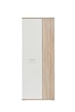 FORTE Net106 Mehrzweckschrank mit 2 Türen, Holzwerkstoff, Sonoma Eiche + Weiß, 68.90 x 34.79 x 179.1 cm